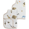 Cotton Muslin Multi-Layered Burp Cloth 14X21, Party Animals (Pack Of 2) - Burp Cloths - 2