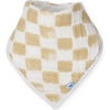 Cotton Muslin & Fleece Bandana Bib, Adobe Checker (Pack Of 4) - Bibs - 2