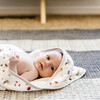 Infant Small Cotton Print Plush Hooded Towel 30X30, Mushrooms - Bath Towels - 6