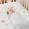 Multi-Purpose Hand-Painted Muslin Swaddle 47X47, Blue Rainbow - Swaddles - 6