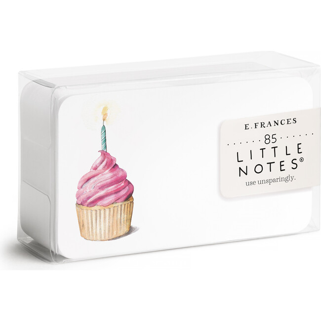 Set of 85 Little Notes, Pink Cupcake