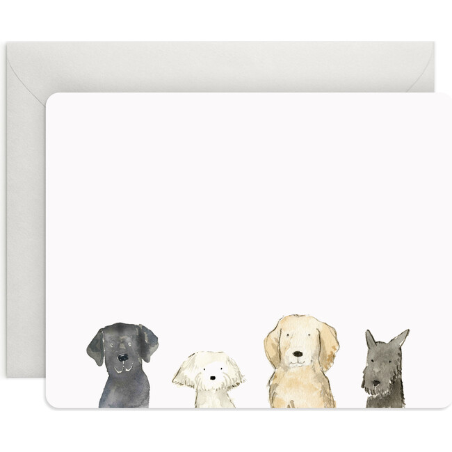 Set of 8 Flat Notecards, Dog Days - Paper Goods - 2