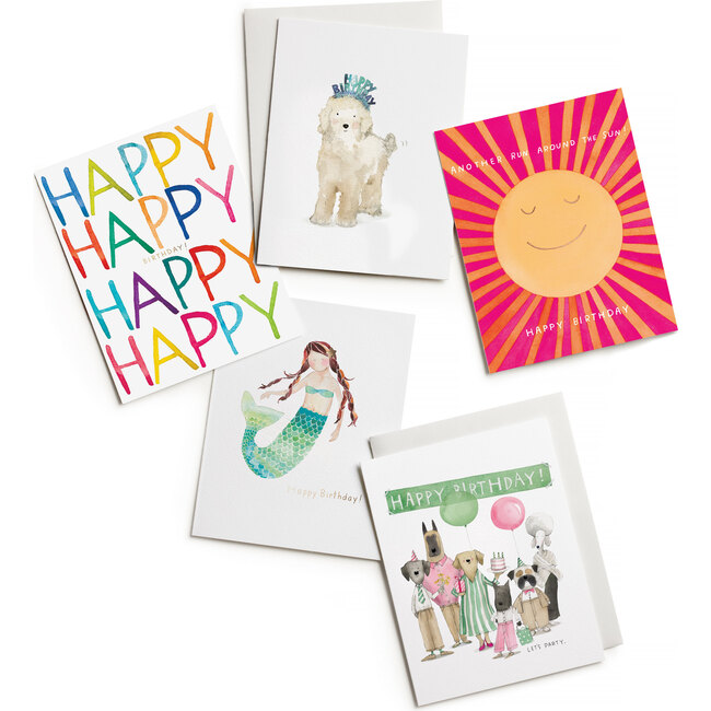 Kids Birthday Greeting Card Bundle, Set 2