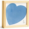 Blue Squeezed Heart Little Print, Blue - Art - 2