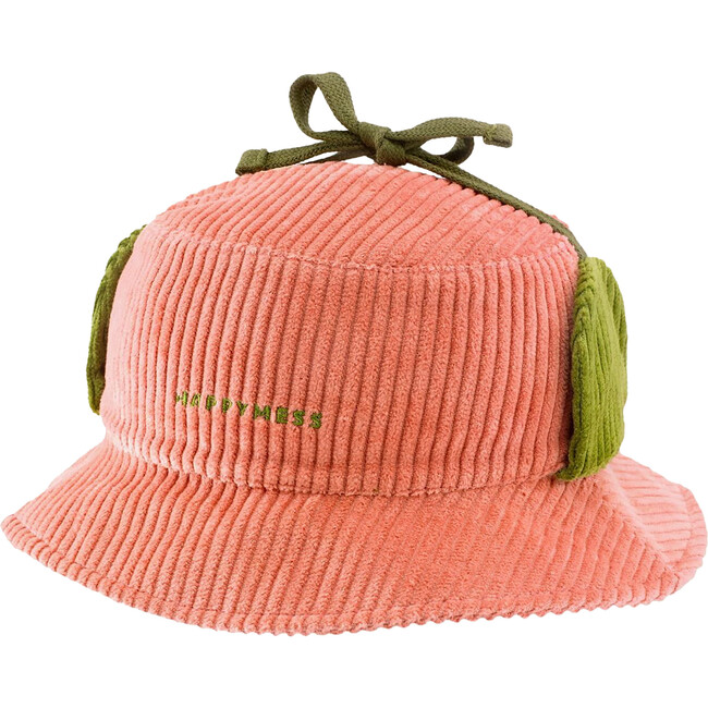 Corduroy Hat, Pink Blush & Moss