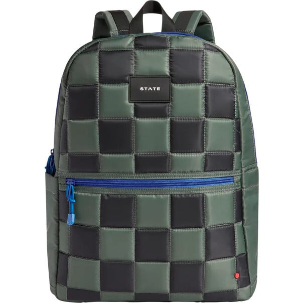 Image of Kane Double Pocket Large Backpack, Puffer Checkerboard