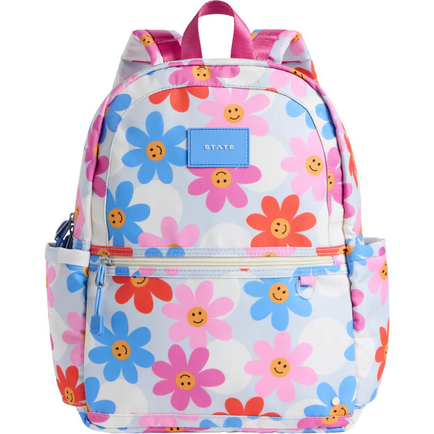 Kane Double Pocket Backpack, Daisies