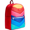 Kane Double Pocket Large Backpack, Rainbow Chevron - Backpacks - 2