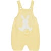 Crispa Cotton Bunny Baby Knitted Dungarees, Vanilla - Overalls - 1 - thumbnail