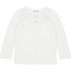 Baena Cotton Knit Cardigan, Ivory - Cardigans - 1 - thumbnail