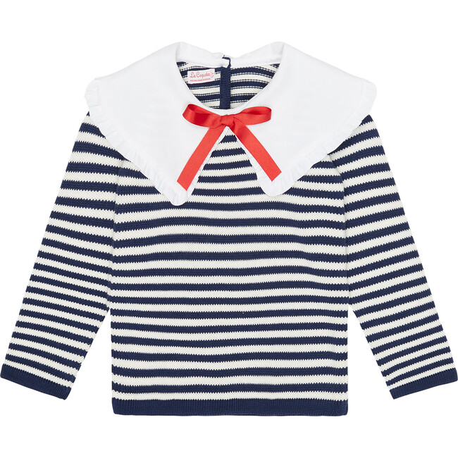 Morissa Cotton Knit Jumper, Ivory - Sweaters - 1