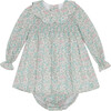 Catalina Baby Girl Smock Set, Aqua - Mixed Apparel Set - 1 - thumbnail