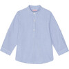 Jazmin Linen Mix Linen Mix Shirt, Light Blue - Shirts - 1 - thumbnail