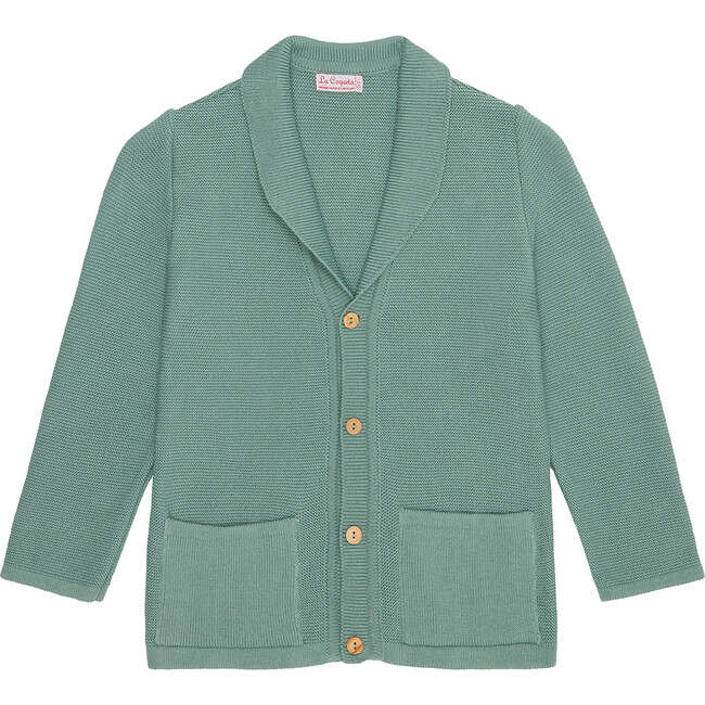 Selvas Cotton Knit Cardigan, Sage - Cardigans - 1