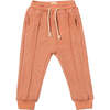 Jona Elastic Waist Drawstring Pocket Sweatpants, Rust - Sweatpants - 1 - thumbnail