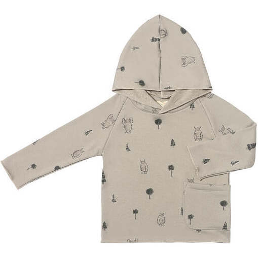 Demelza Yeti Print Hooded Sweatshirt, Blue