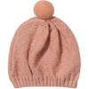 Susan Pompom Berret Knit Hat, Pink - Hats - 1 - thumbnail