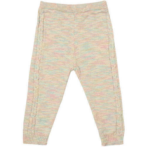 Anna Ribbed Cuff Elastic Waist Knit Pants, Multicolors