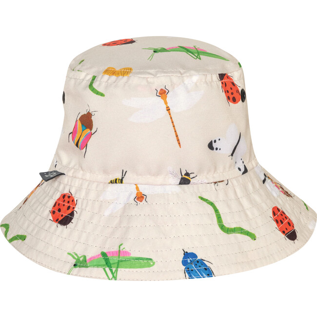 Insects Print Reversible Bucket Hat, Grey