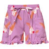 Picnic Ice Cream Print Elastic Waist Pocket Shorts, Lilac - Shorts - 1 - thumbnail