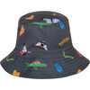 Insects Print Reversible Bucket Hat, Grey - Hats - 3