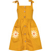 Poplin Bloom Crisscross Strap Pocket Dress, Yellow - Dresses - 1 - thumbnail