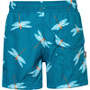 Dragon-Fly Petroleo Elastic Waist Drawstring Swimshorts, Blue - Swim Trunks - 3