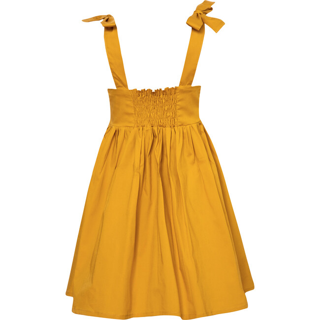 Poplin Bloom Crisscross Strap Pocket Dress, Yellow - Dresses - 3