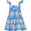 Corissia Daisy Bug Print Adjustable Strap Dress, Blue - Dresses - 1 - thumbnail