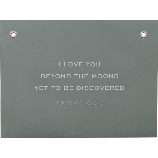 Life Lesson: I Love You Beyond The Moons Affirmation Print, Green