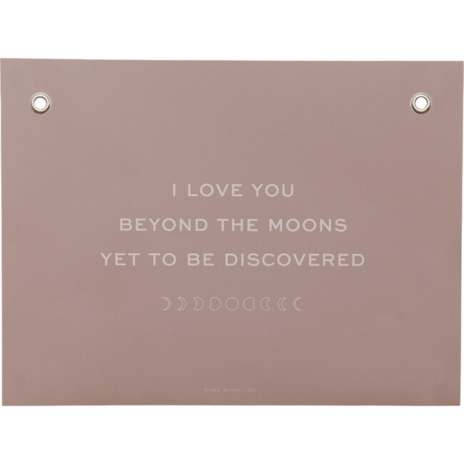 Life Lesson: I Love You Beyond The Moons Affirmation Print, Blush