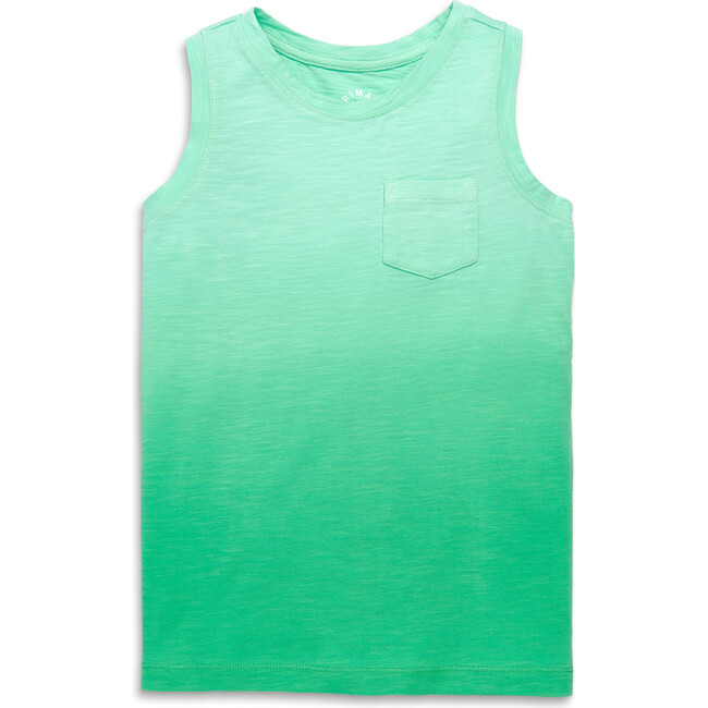 Pocket Tank In Dip-Dye, Green Apple Dip Dye - Tank Tops - 1