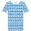 Kids Organic Short Sleeve Pj Top In Watercolor Waves, Blueberry Watercolor Wave - Pajamas - 1 - thumbnail