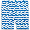 Kids Organic Pj Short In Watercolor Waves, Blueberry Watercolor Wave - Pajamas - 1 - thumbnail