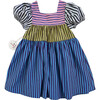 Pencil Striped Puff Sleeve Tiered Dress, Multicolors - Dresses - 1 - thumbnail