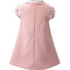 Tweed Pinafore Short Sleeve Blouse & Dress Set, Dusty Pink - Mixed Apparel Set - 2