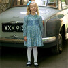 Petal Blossom Print Embroidered Button-Front Smocked Dress, Blue - Dresses - 3