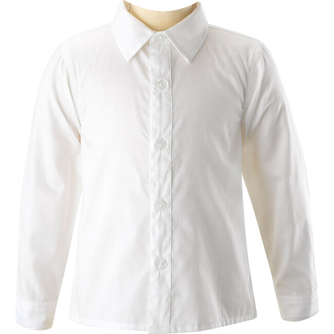 Classic Long Sleeve Button Down Shirt, Ivory