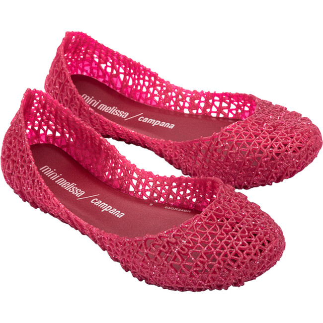 Kids Mini Campana Interwoven Papel Shoes, Red