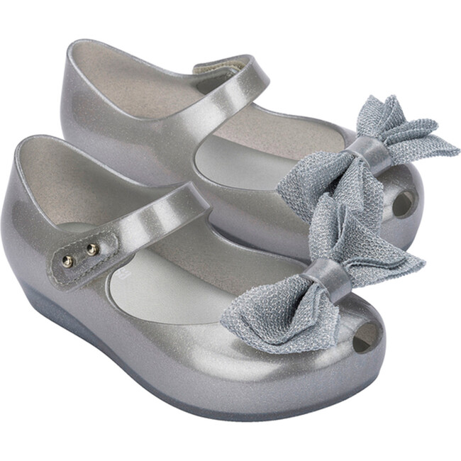 Baby Ultragirl Sweet XII Bow Ballet Flats, Silver