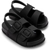 Baby Cozy Sandals, Black - Sandals - 1 - thumbnail