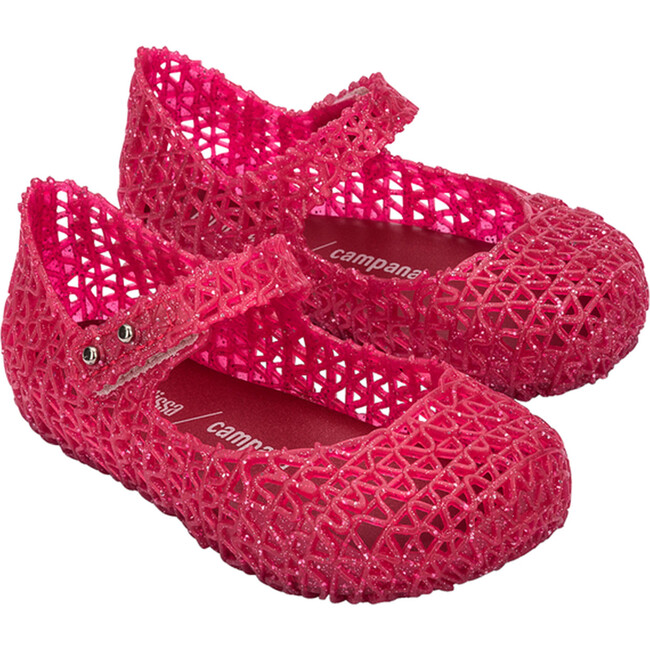 Baby Campana Interwoven Papel Shoes, Red