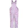 Jardin Flower Embroidered Adjustable Buckle Denim Overall, Purple - Overalls - 1 - thumbnail