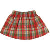 Jaycee Checked 3-Buttoned Pocket Mini Skater Skirt, Autumn Plaid - Skirts - 1 - thumbnail