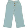 Izzy High Waist 3-Buttoned Wide Leg Pants, Frost Blue - Pants - 1 - thumbnail