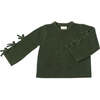 Francis Darling Knit Tie-Bow Sleeve Sweater, Forest - Sweaters - 1 - thumbnail