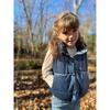 Parker Velvet Puffer Vest, Teal - Vests - 2