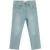 Kelsey High Waist Straight Leg Flattering Fit Washed Frayed Jeans, 90S Wash - Pants - 1 - thumbnail