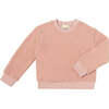 Coco Sherpa Ribbed Cuff & Hem Sweatshirt, Rose - Sweatshirts - 1 - thumbnail