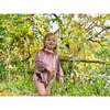 Daisy Velvet Shimmer Long Sleeve Bubble, Rose - Onesies - 2